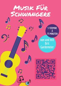 Flyer für die Musikkurse für Schwangere in Hamburg